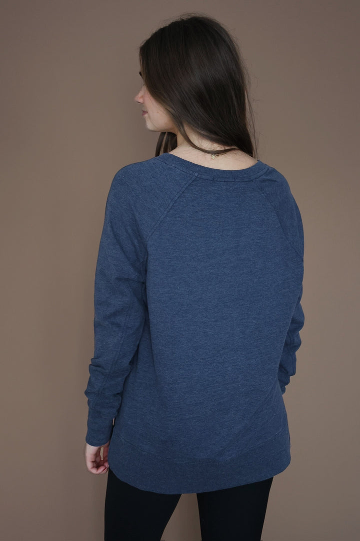 Weekender V Neck- Blue Sapphire
