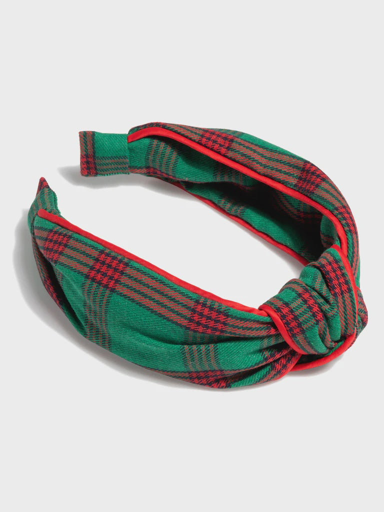 Knotted Plaid Headband