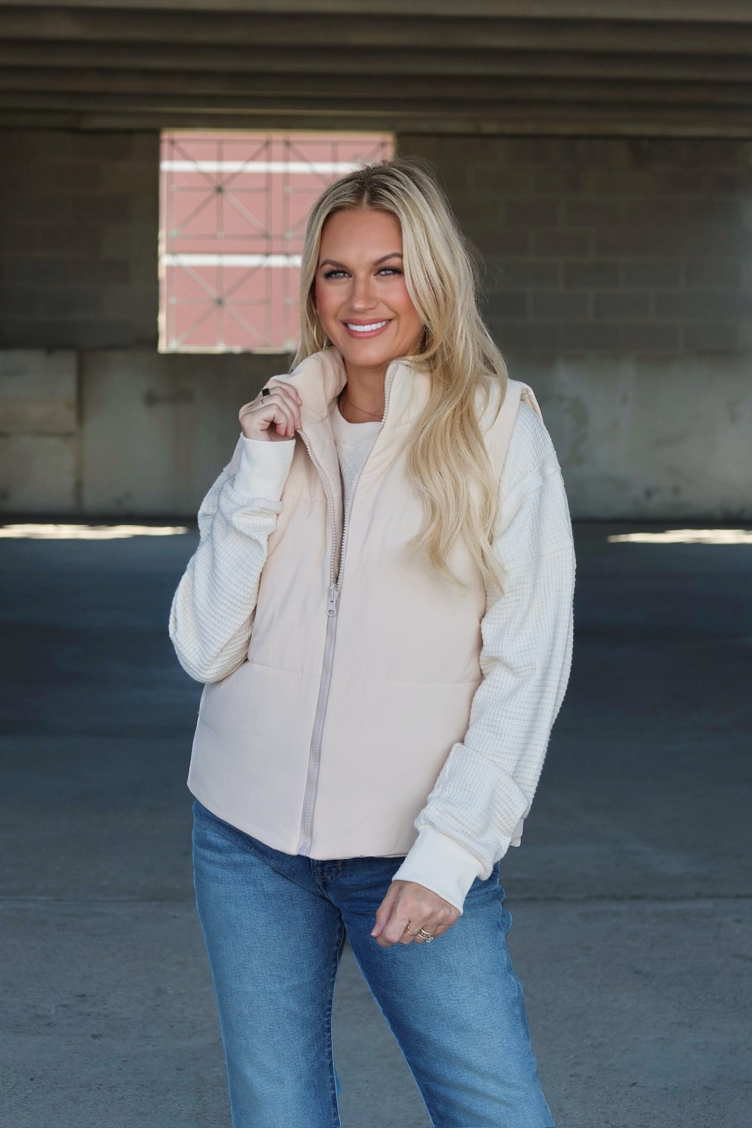 Reversible Corduroy Vest- Ivory