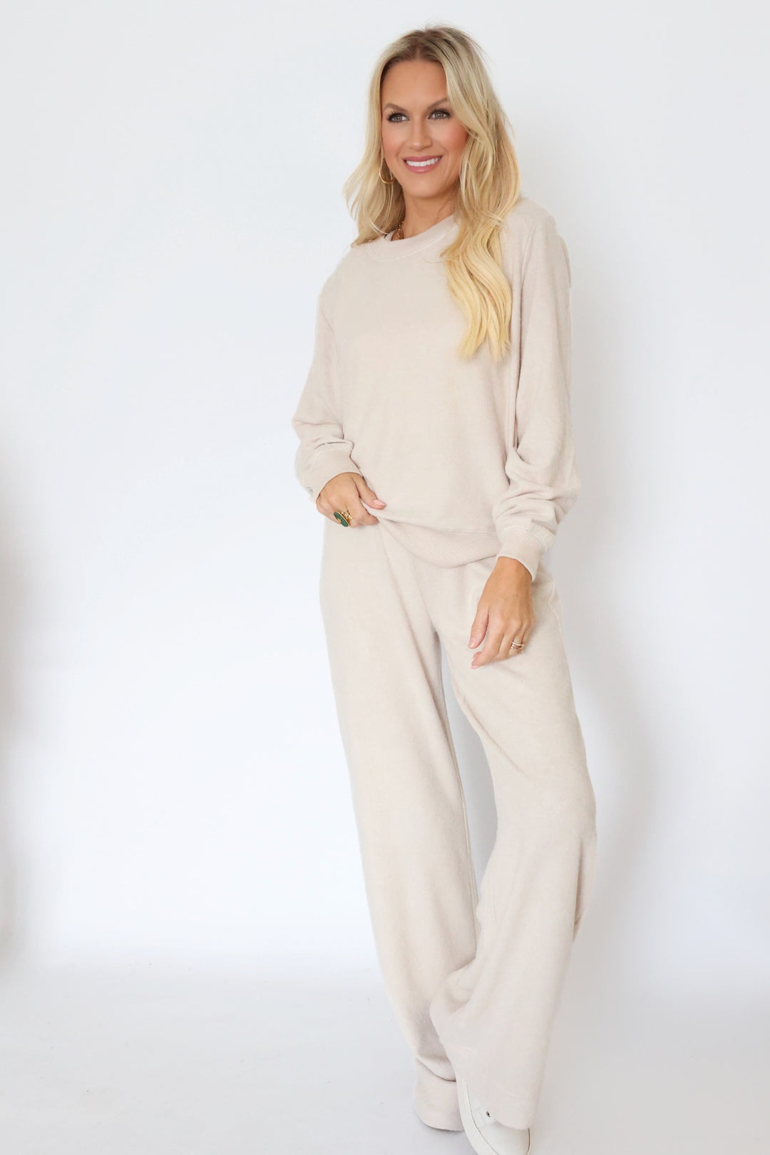 Tessa Cozy Pant - Light Oatmeal Heather