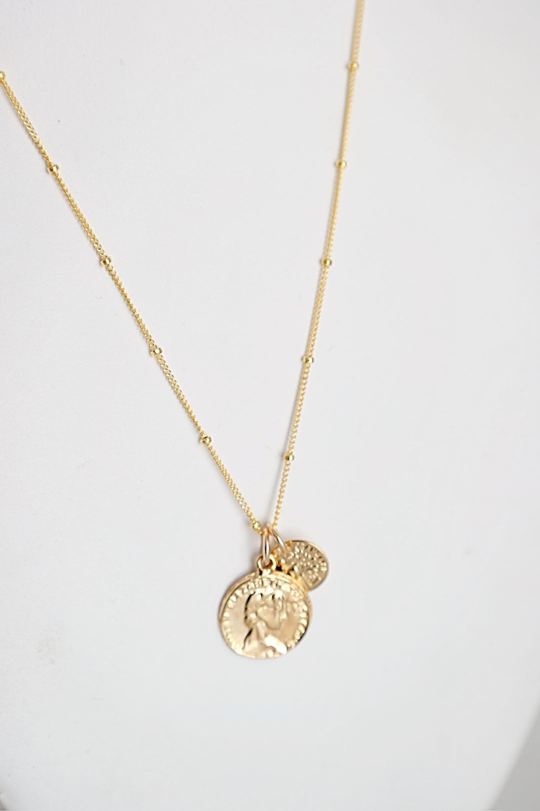 Coin Charm Necklace- Gold Filled