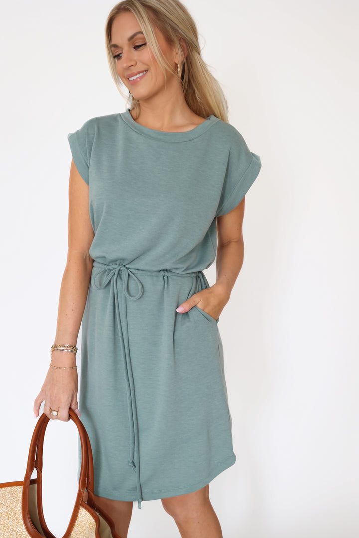 Lydia Drawstring Mini Dress