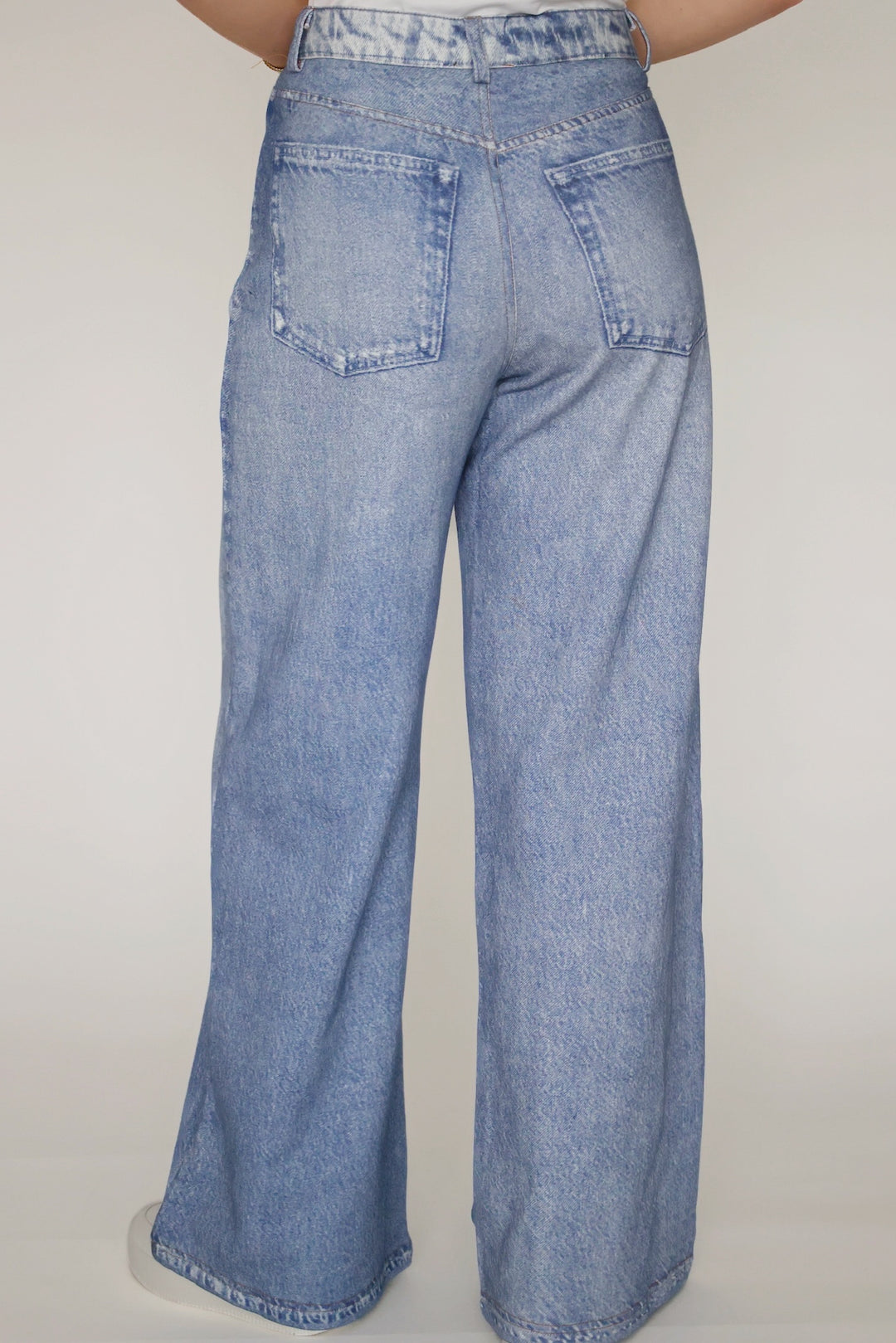 Washed Denim Pants