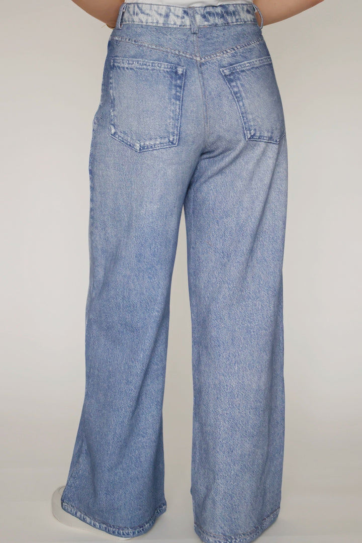 Washed Denim Pants