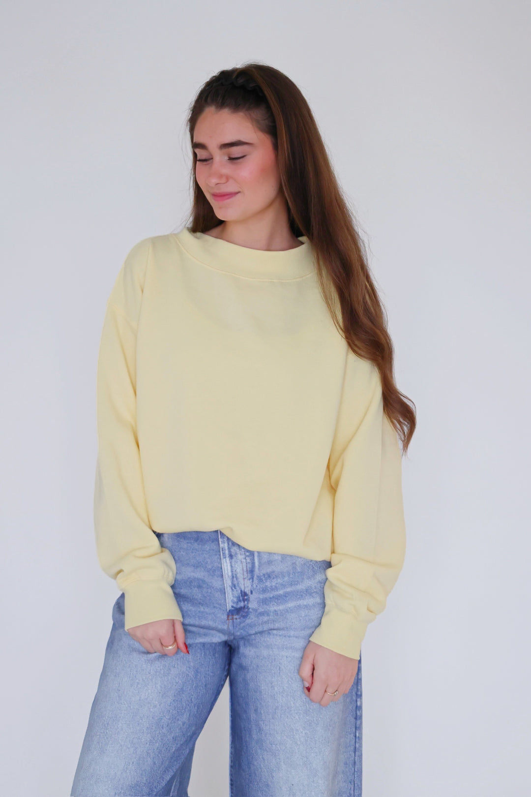 Fleece Mockneck- Yellow