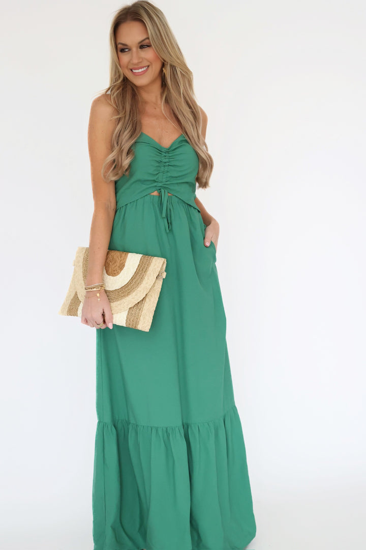 Winslet Maxi Dress - Botanical Green