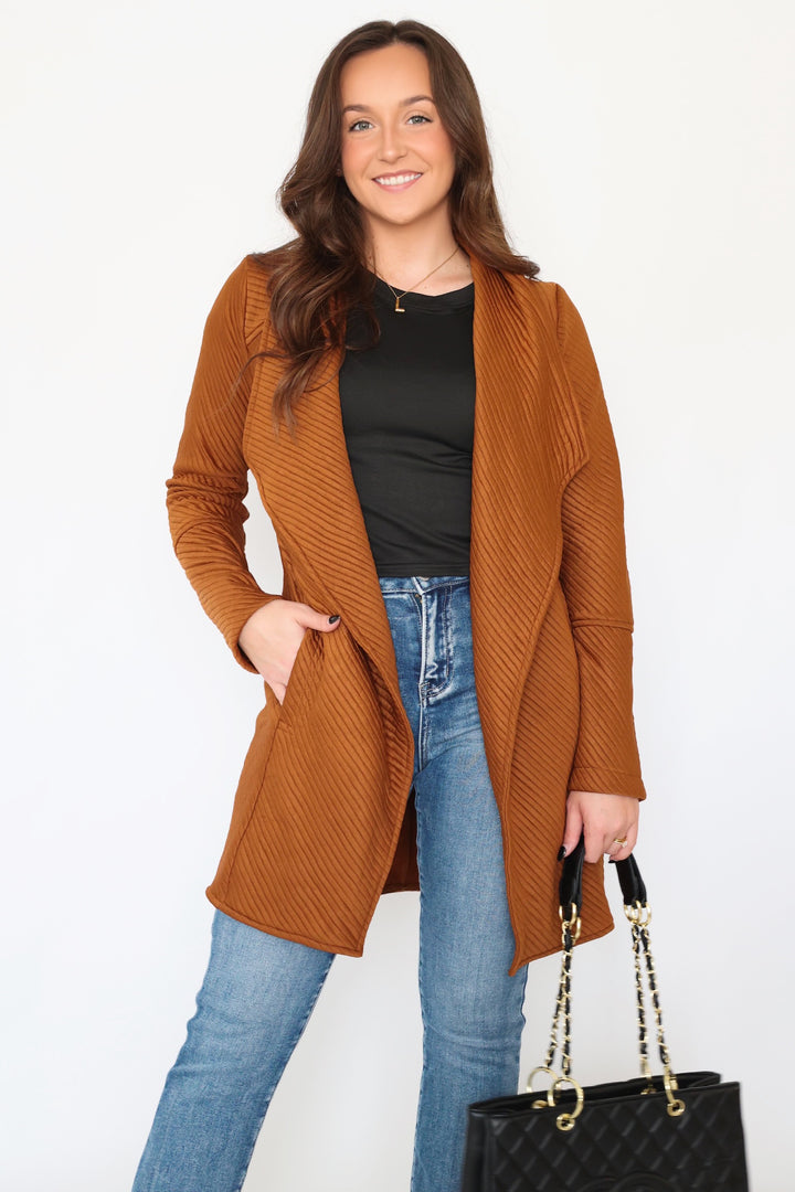 Sylvie Open Cardigan- Camel