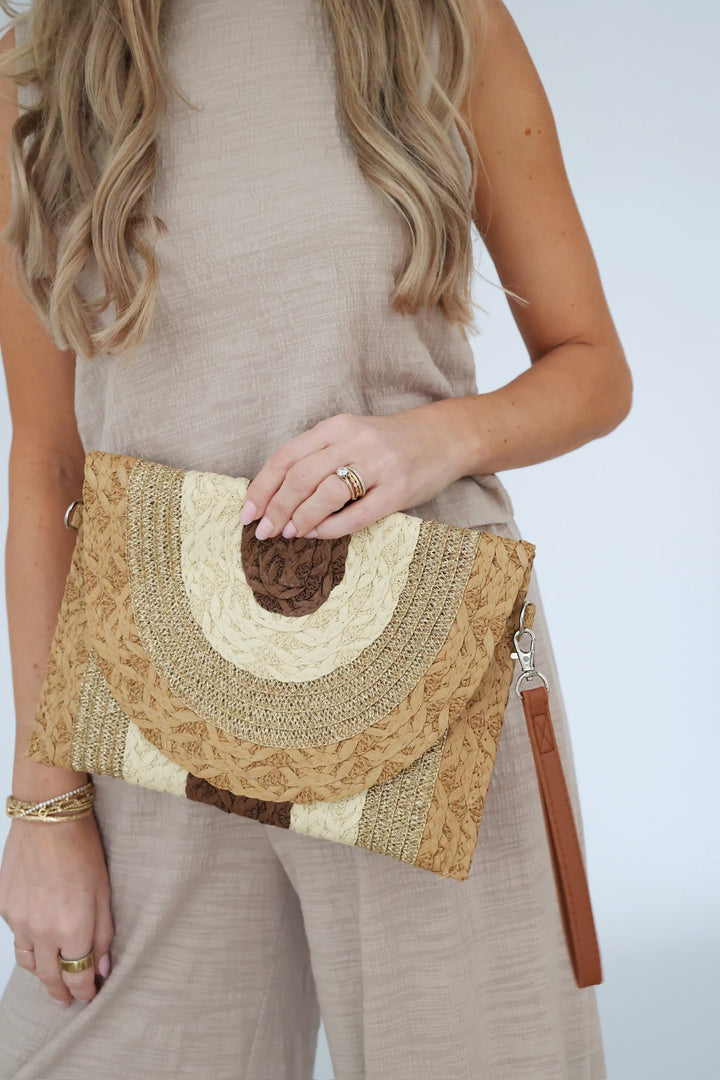 Straw Envelope Clutch