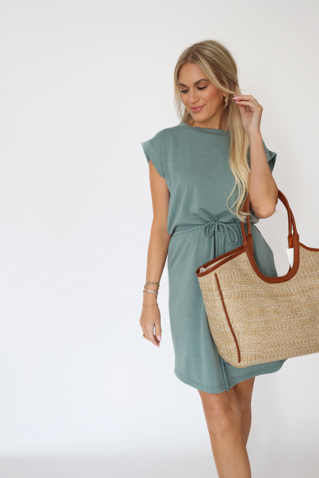 Lydia Drawstring Mini Dress