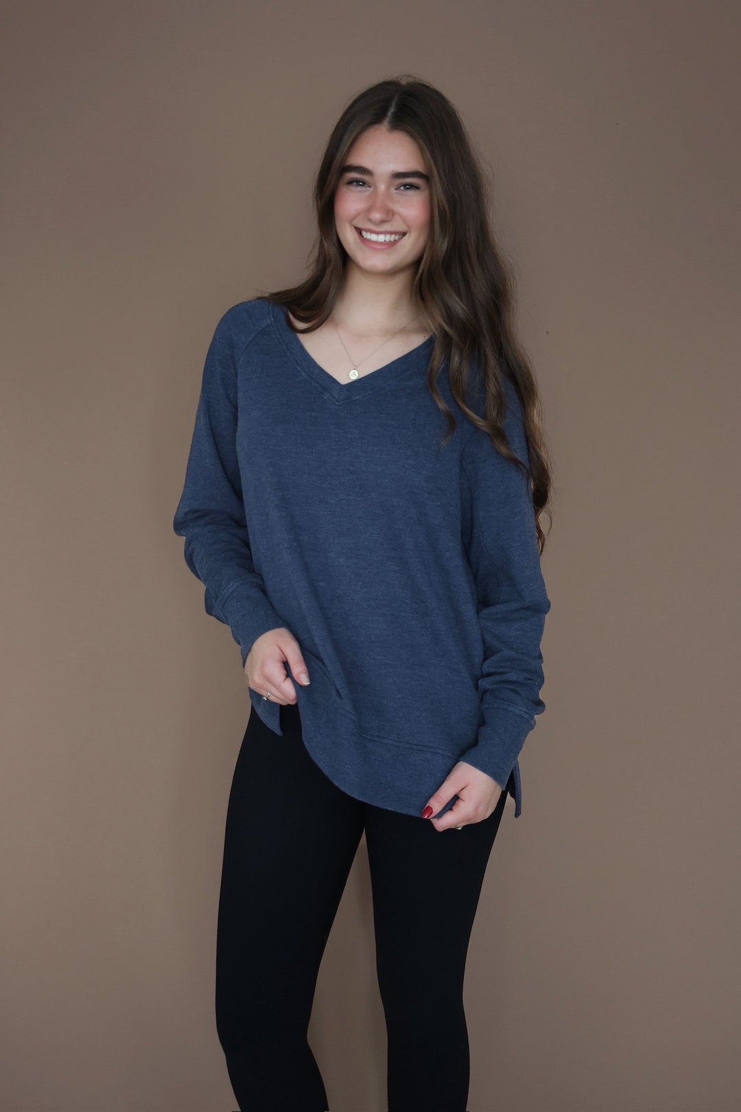 Weekender V Neck- Blue Sapphire