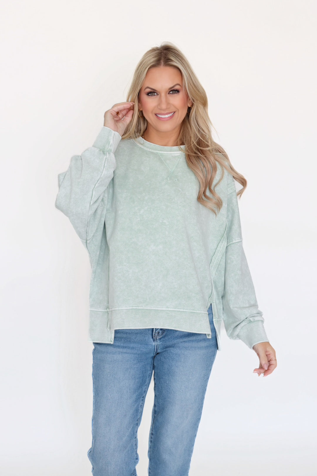 Saturday Sweatshirt- Mint
