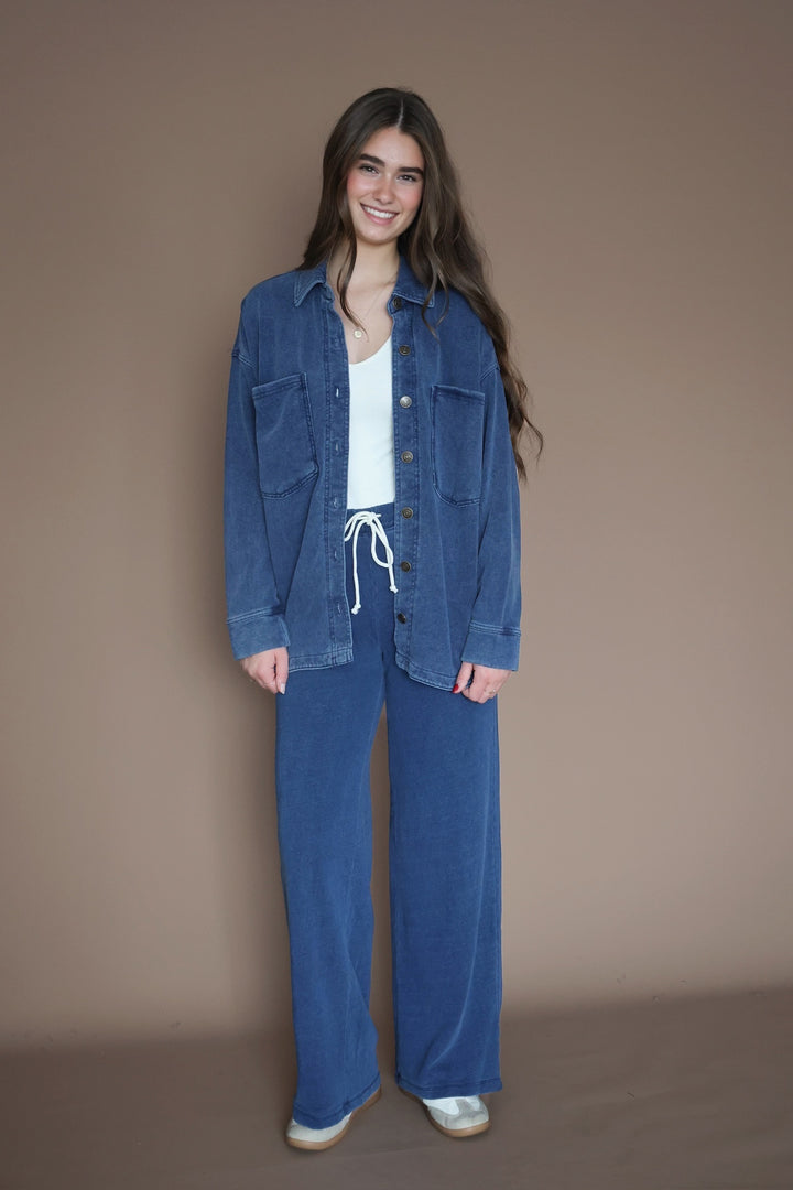 Hunter Knit Denim Pant- Indigo