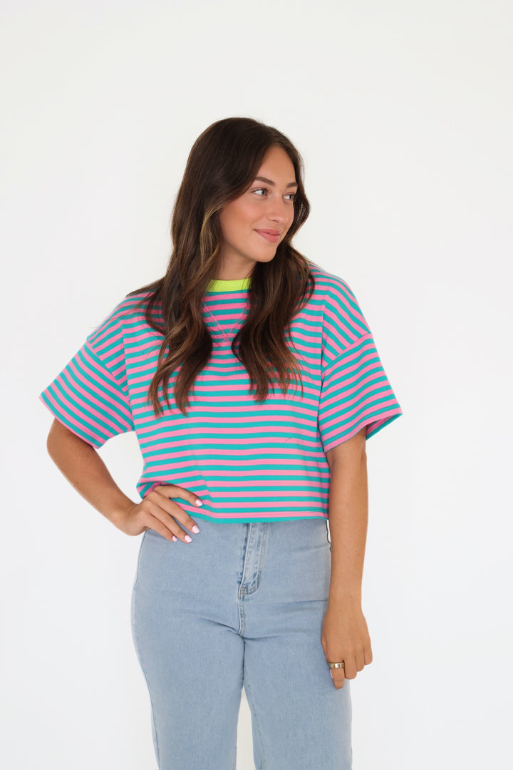 Terry Stripe Tee