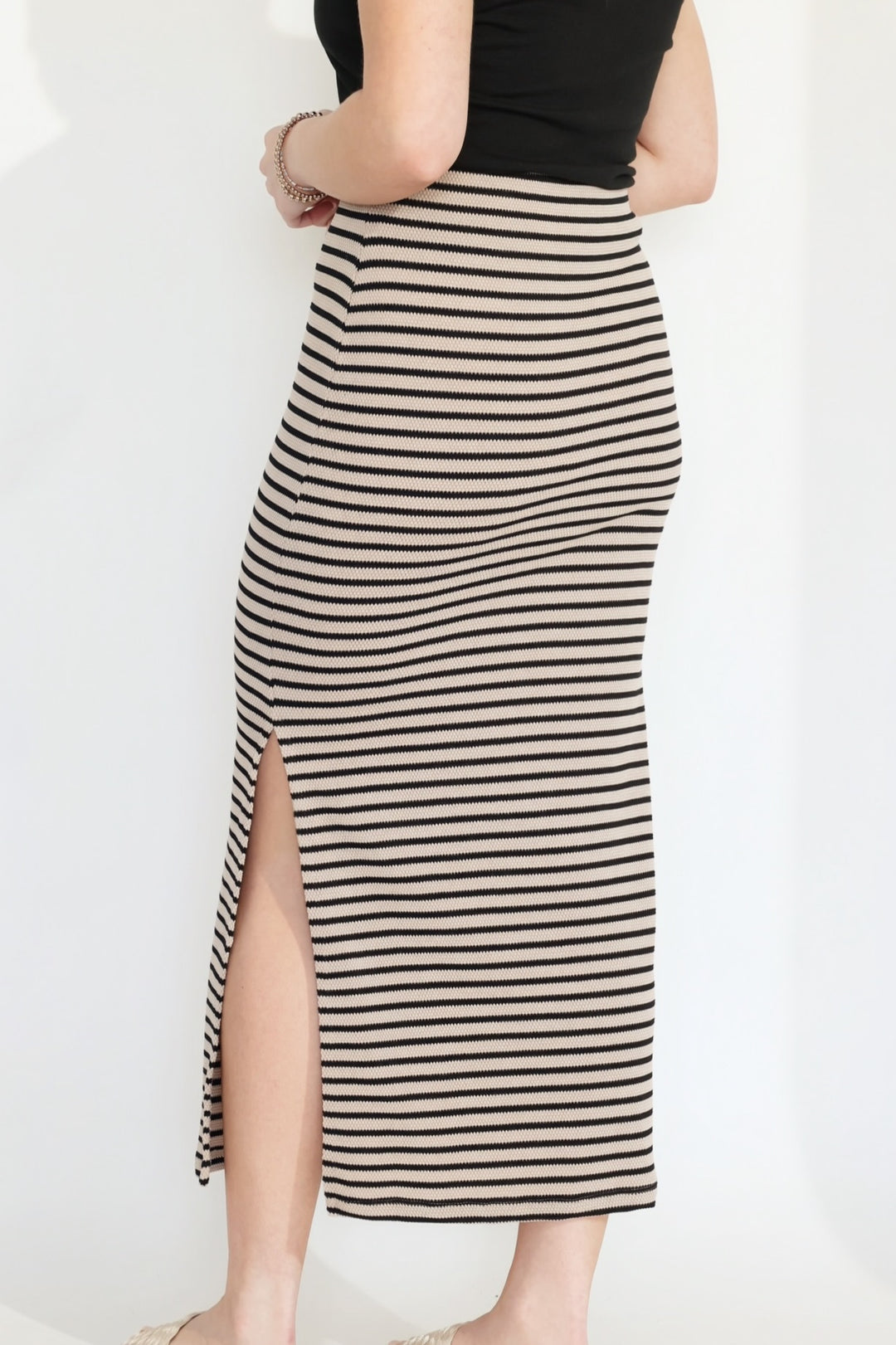 Ainslie Stripe Midi Skirt