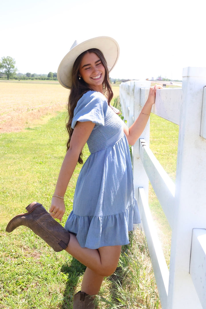 Mara Ruffle Mini Dress