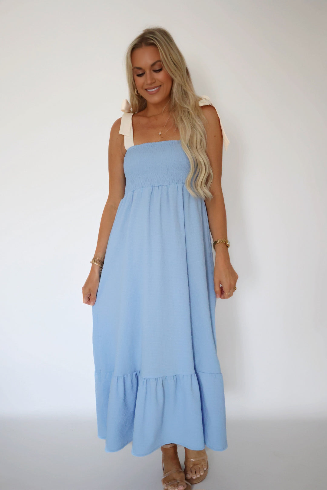 Delilah Smocked Midi Dress