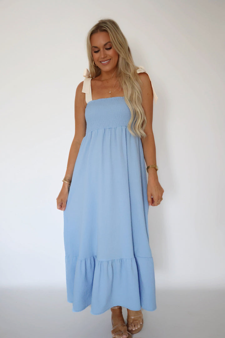 Delilah Smocked Midi Dress
