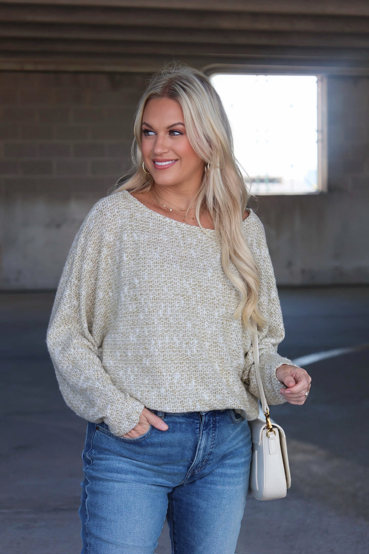 Billie Dolman Top-Olive