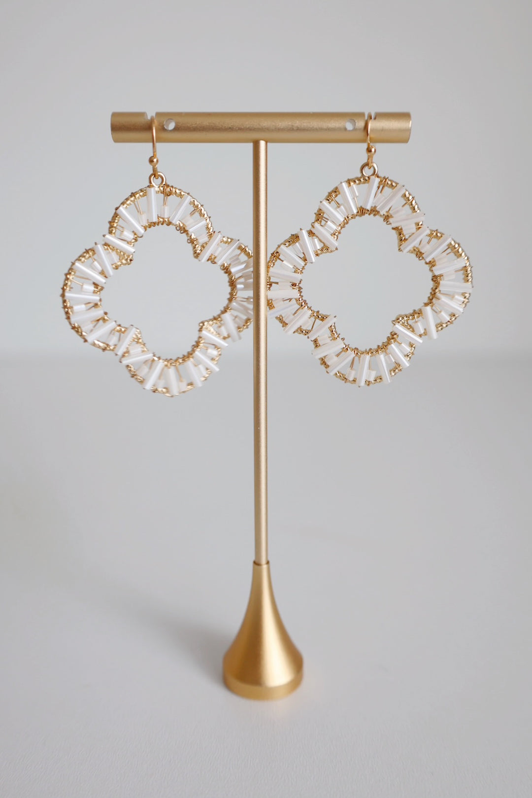 Beads Of Clover Earrings