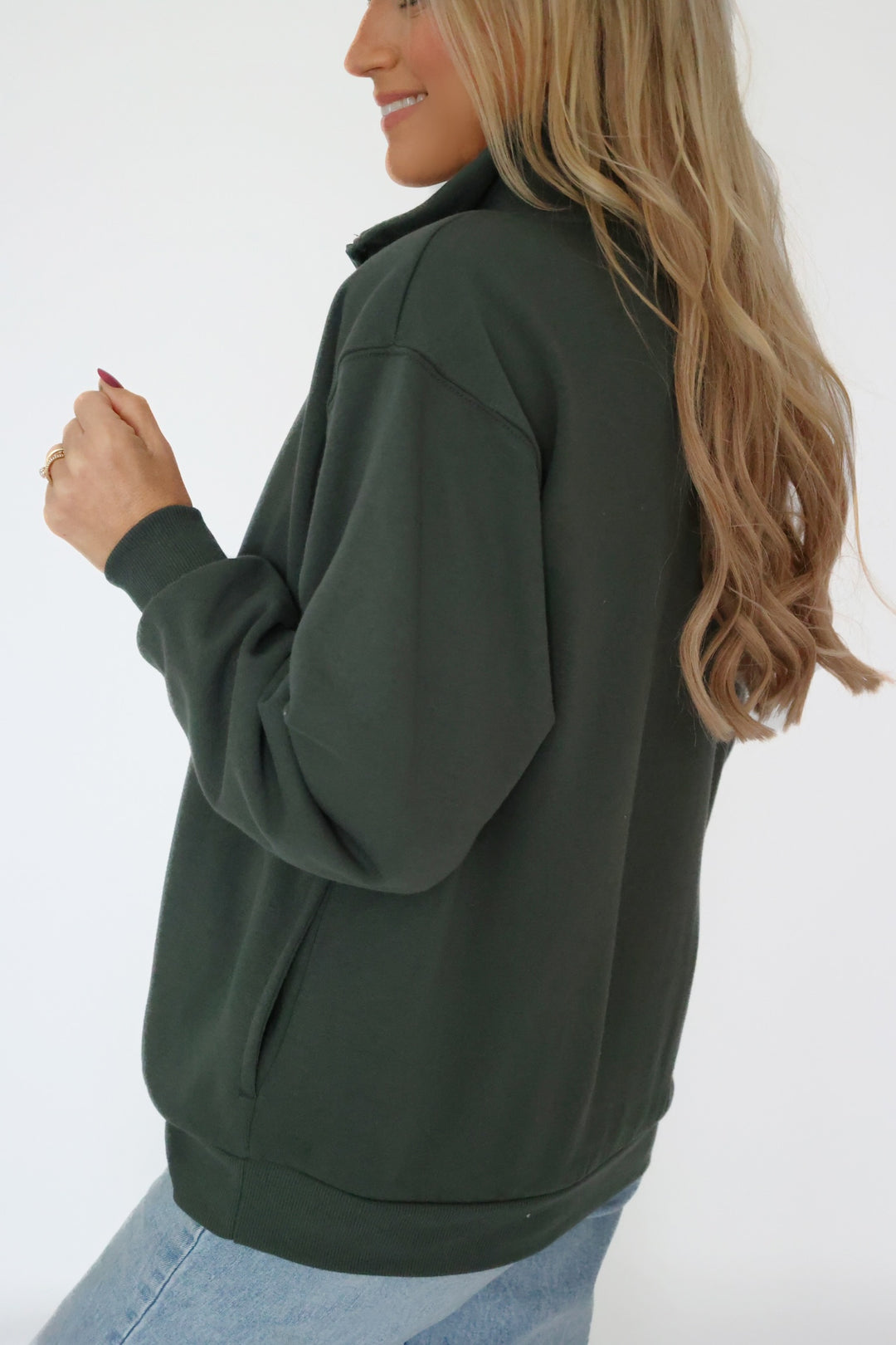 Active Pocket Sweatshirt- Green