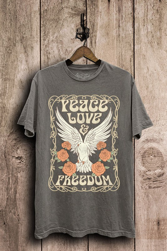 Peace, Love, Freedom Graphic Tee