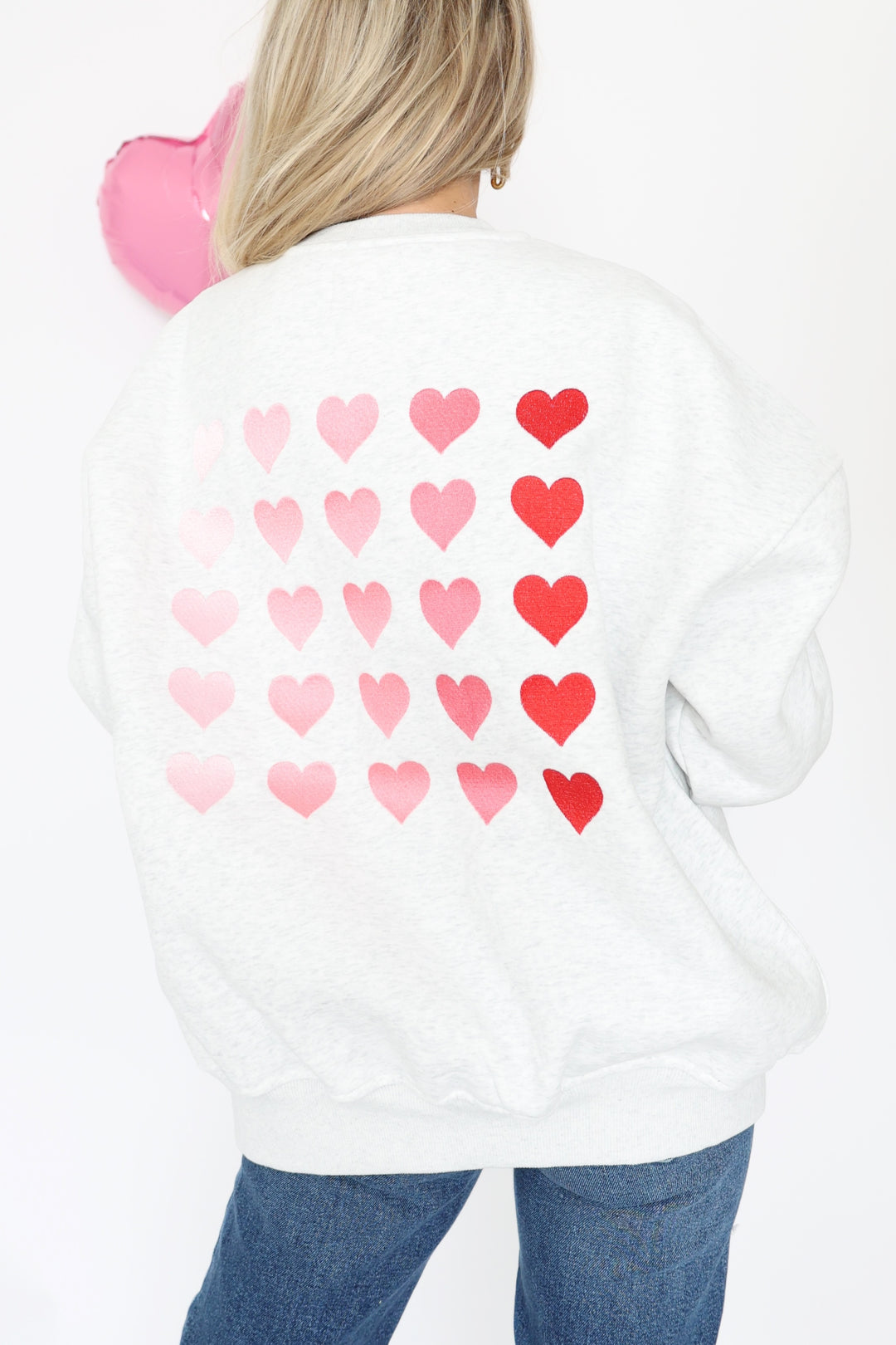 Ombre Hearts Sweatshirt