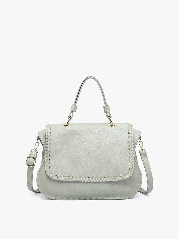 Cricket Studded Hobo Bag - Sage