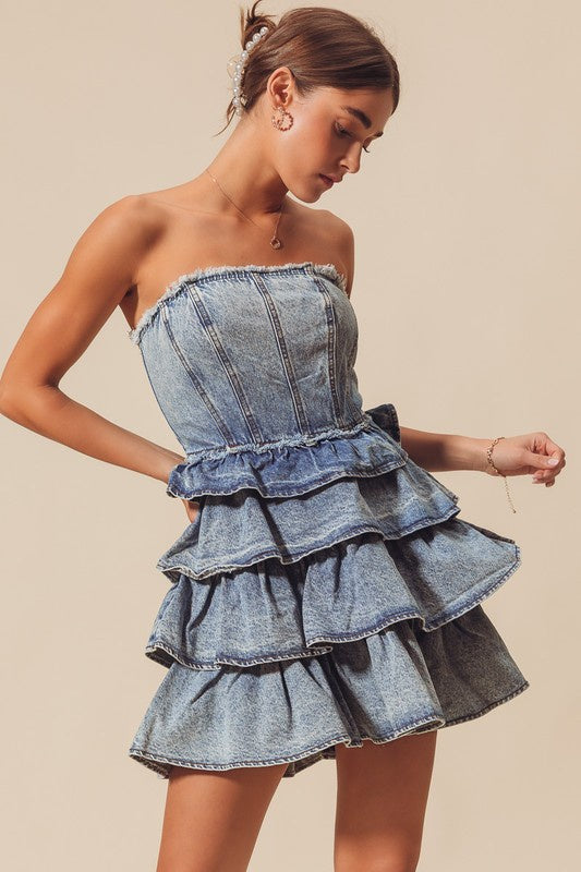 Ruthie Denim Mini Dress