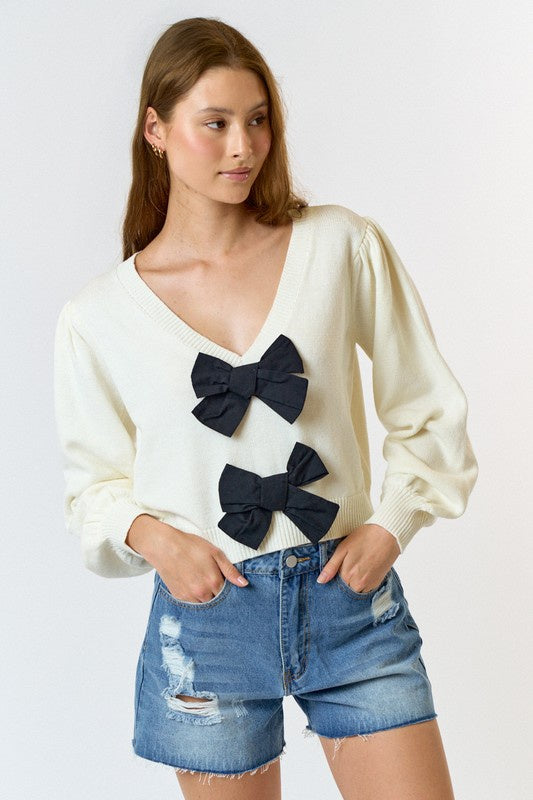 Jane Bow Sweater