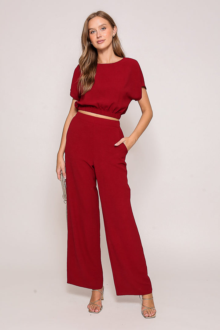 Market Find Pants- Burgundy (FINAL SALE)