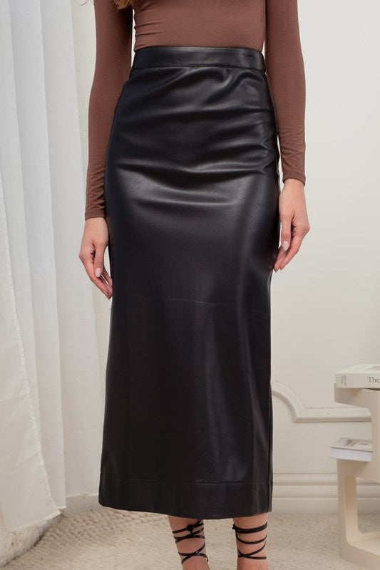 West Village Faux Leather Midi