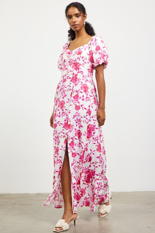 Anna Puff Sleeve Maxi Dress