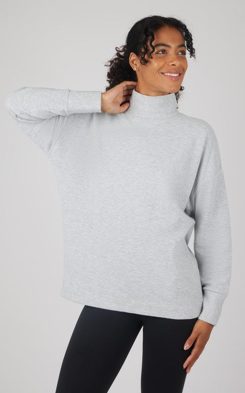 Won't Stop Quilted Pullover - Heather Grey