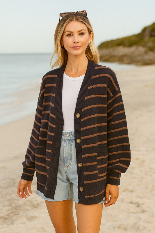 Cozy Days Cardigan - Navy