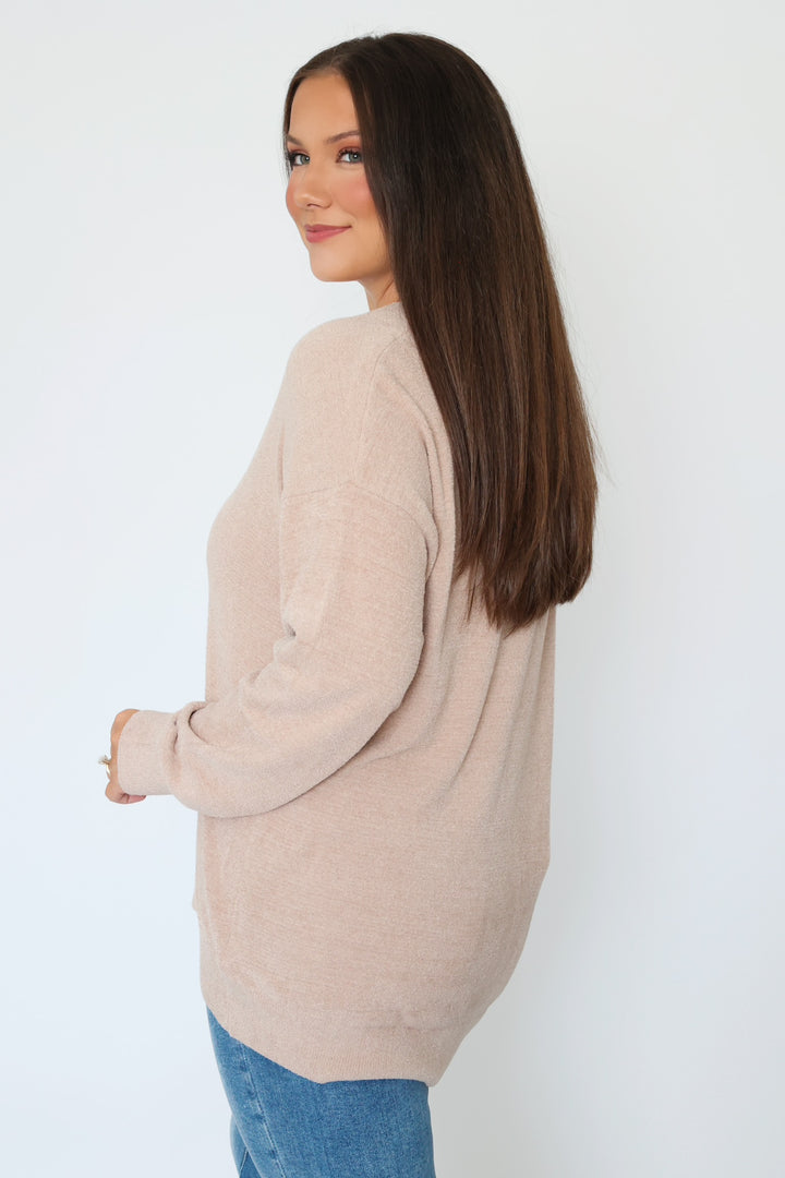 CozyChic Lite V-Neck High/Low Pullover