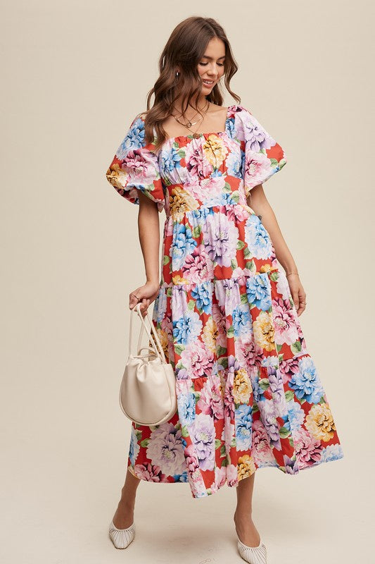 Caroline Floral Maxi Dress