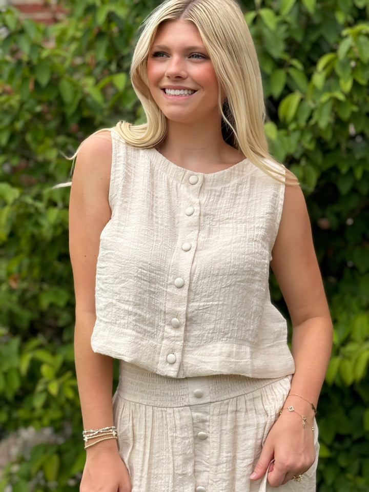 Sally Button Top
