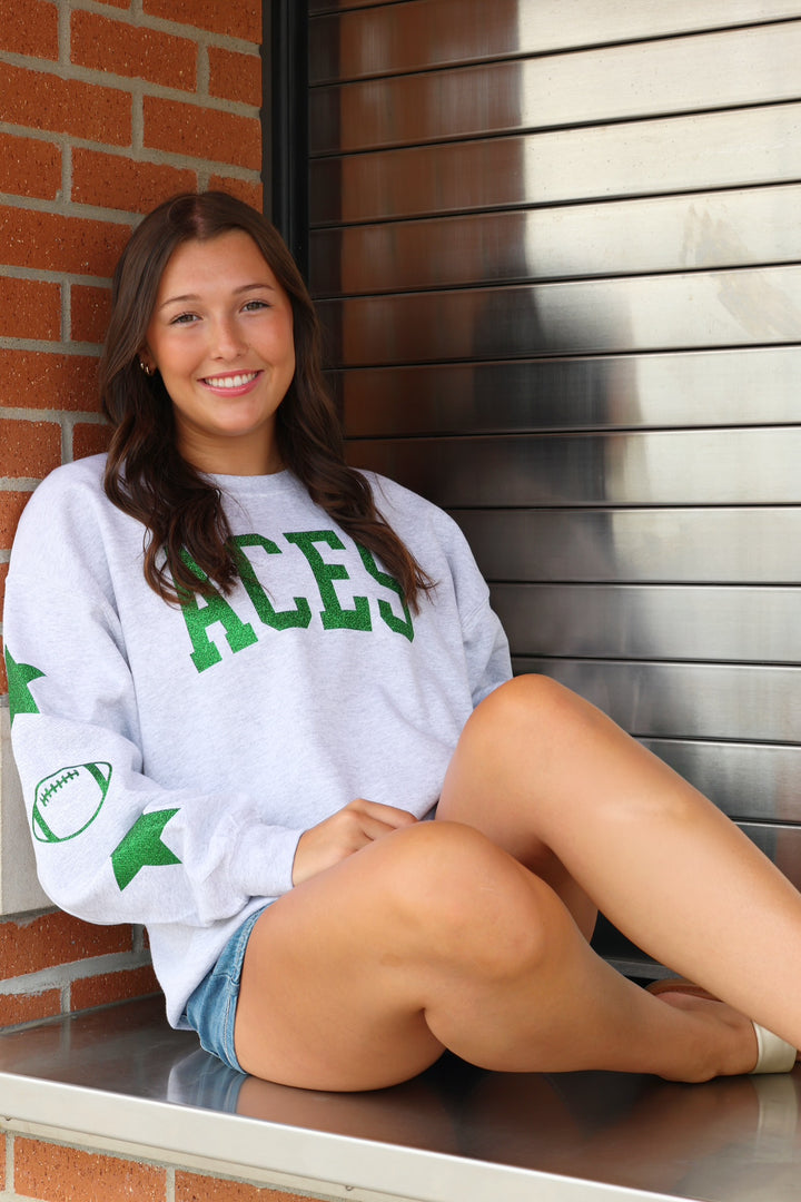 High School Glitter Sweatshirt- ACES