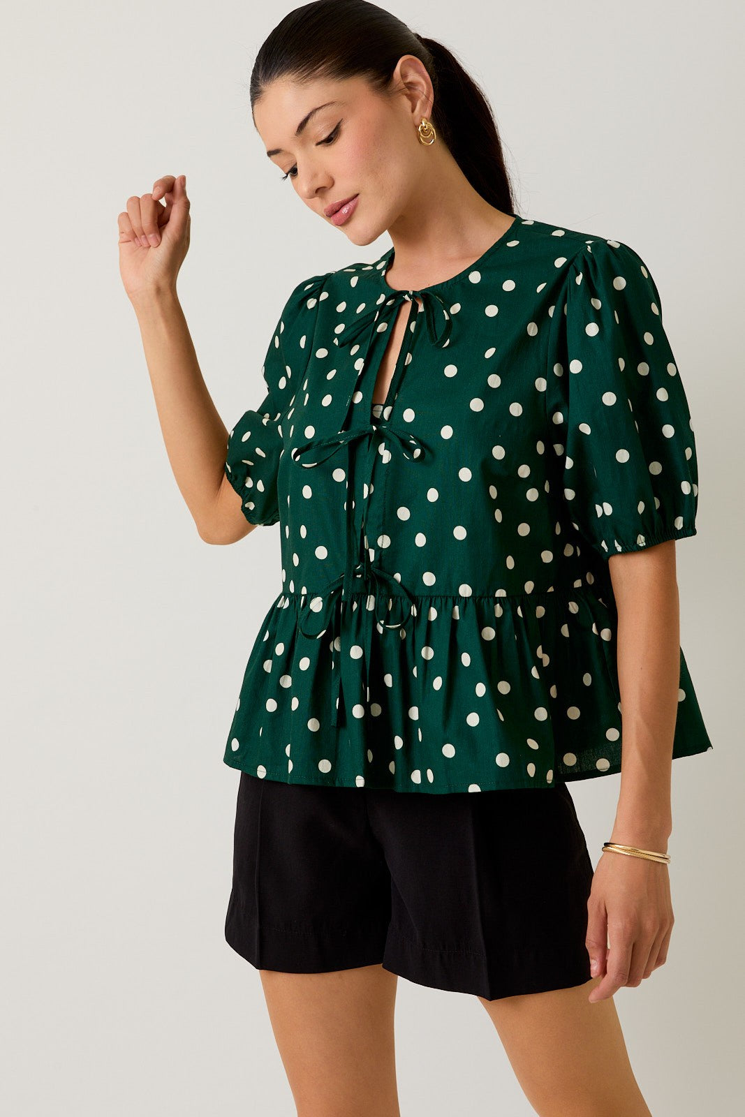 Agner Polka Dot Top