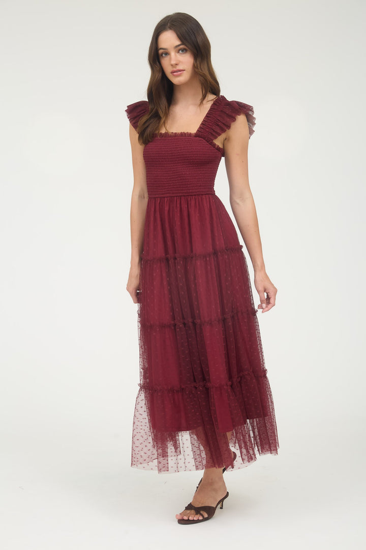 Bridgerton Midi Dress- Wine