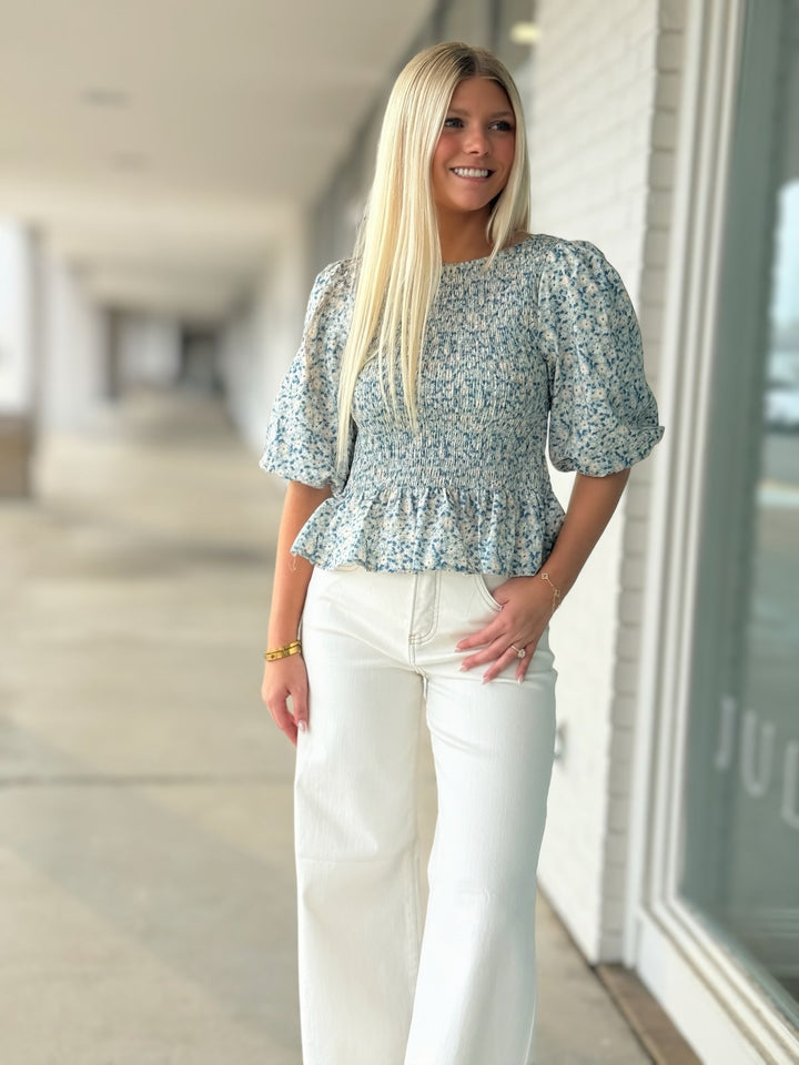 Jardin Smocked Top