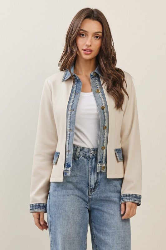 Pippa Denim Trim Jacket