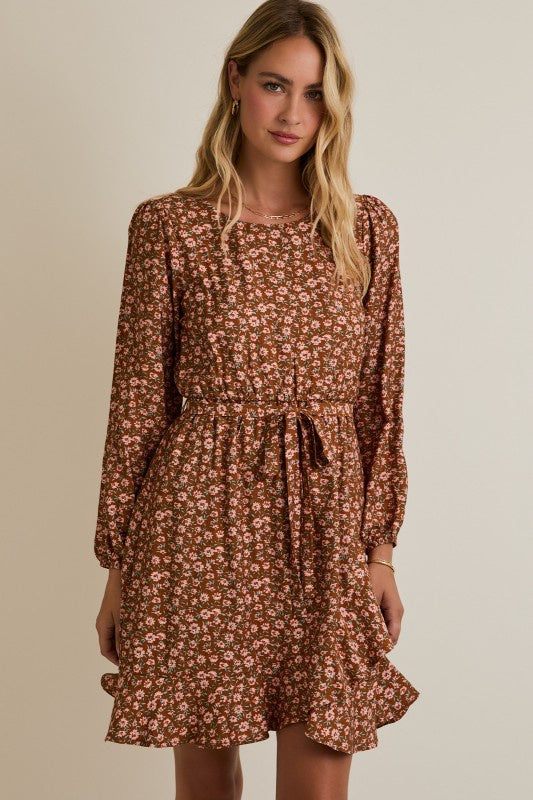 Evelyn Tie Waist Mini Dress