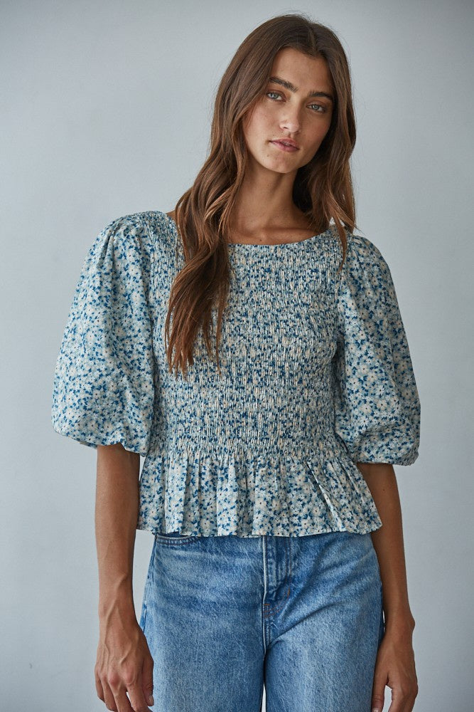 Jardin Smocked Top