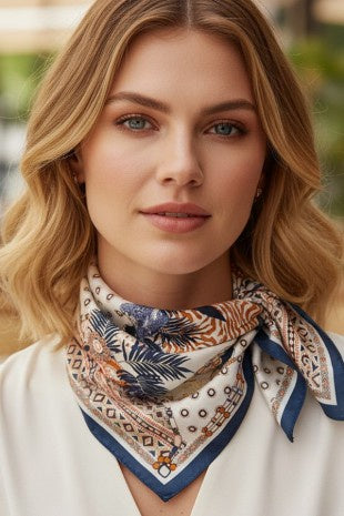 Geometric Satin Scarf