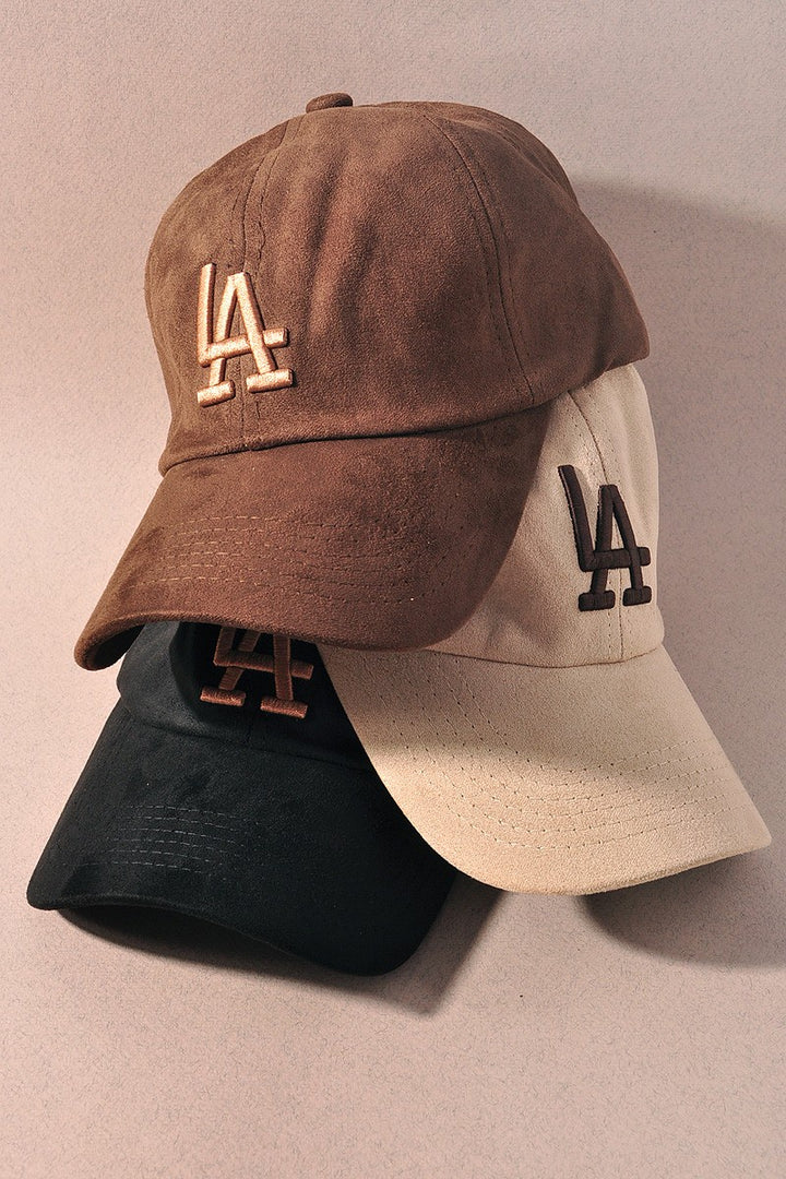 LA Suede Embroidered Cap