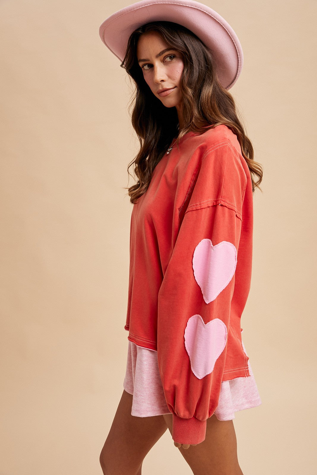 Patched Heart Sweatshirt