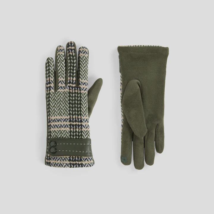 Zig Zag Plaid Gloves