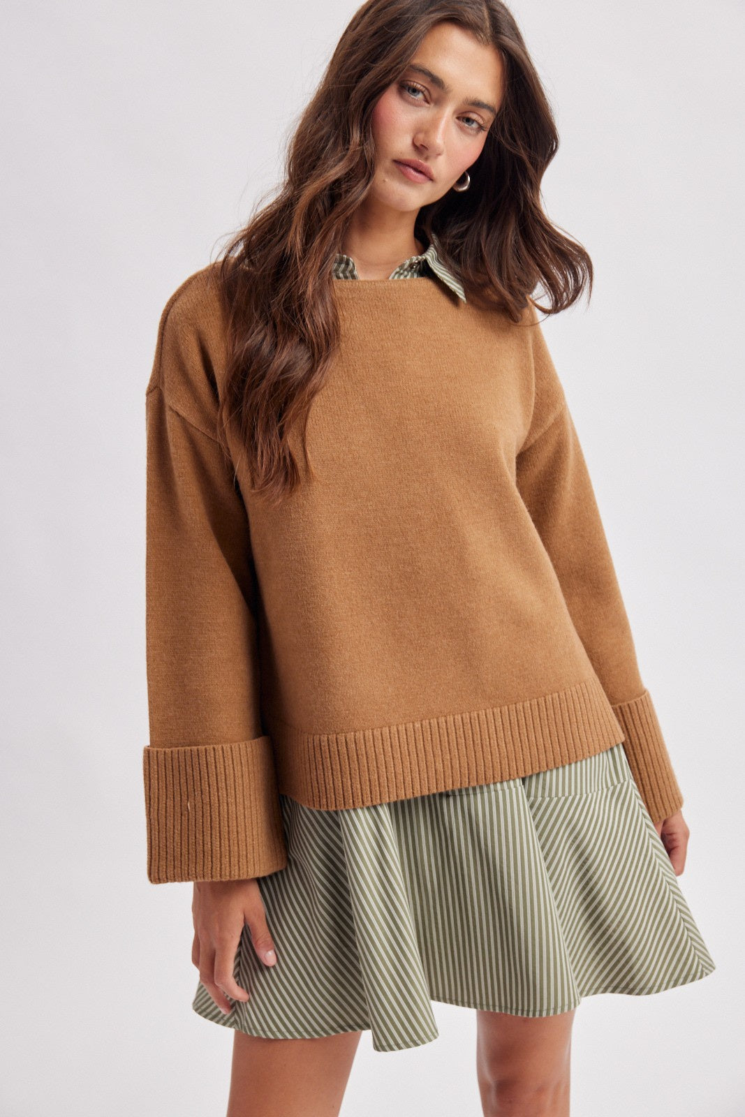 Just My Type Sweater- Mocha