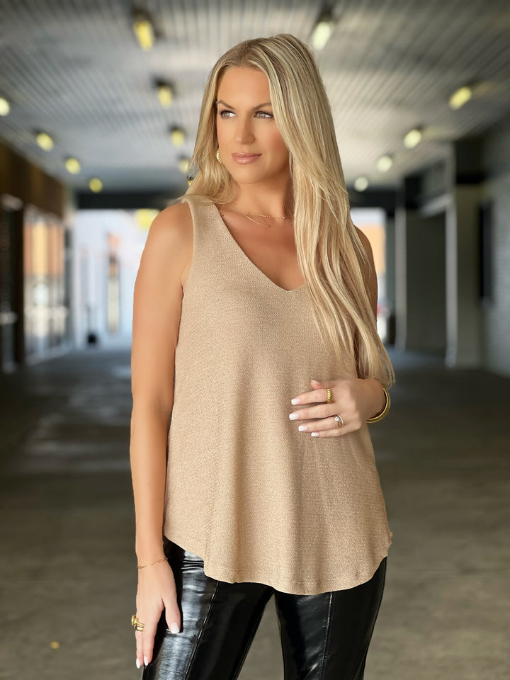 Vagabond Sparkle Tank - Champagne (FINAL SALE)